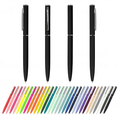 Wright black pen showing four sides with group image below with all thirty available colours